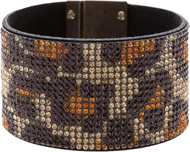 Rantanto Braid Leather Wrap Bracelet Trendy Stackable Crystal Cuff Boho Gold Heart Bracelet Jewelry Gift For Women - Image 5